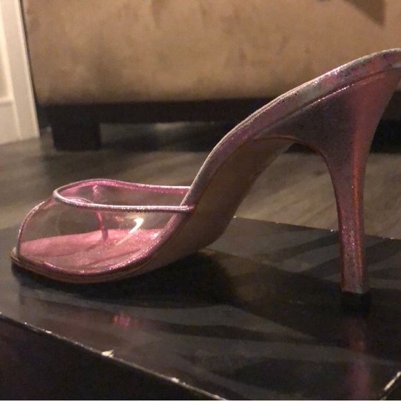 Vintage Manolo Blahnik Astuta lucite slide heels. NIB 38 - Picture 14 of 14